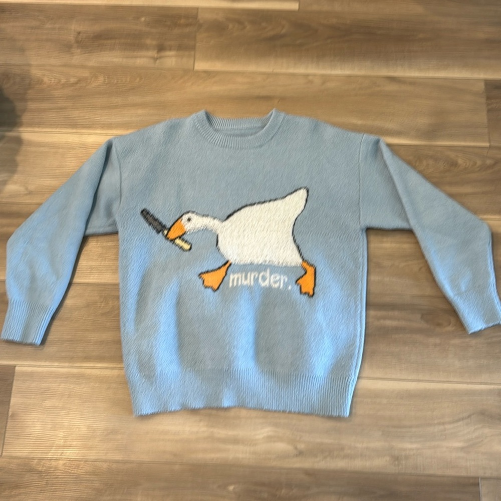 Murder Goose Sweater - L - Blue